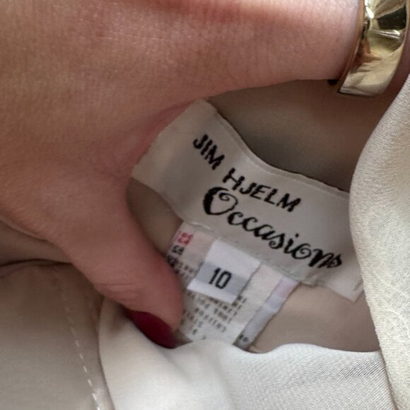 Jim Hjelm Occasions bridesmaid ivory maxi dress (bridal size 10 street size 6) - Picture 7 of 7